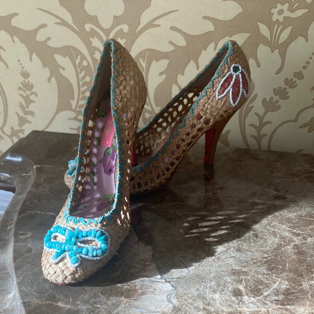 Betsy Johnson Wicker Heels